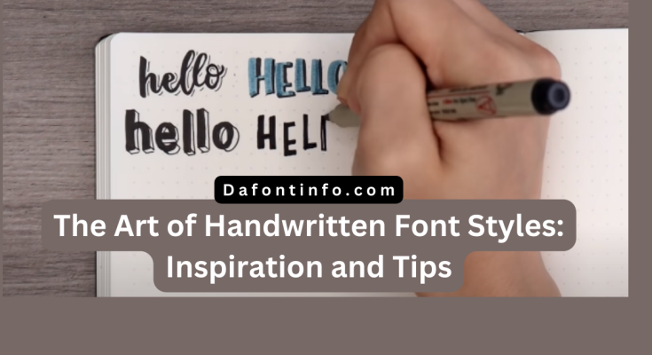 Handwritten font styles Dafontinfo.com