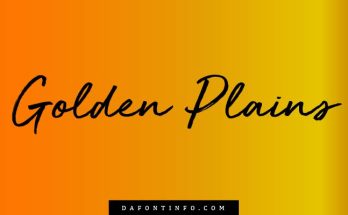 Golden Plains Font Dafontinfo.com