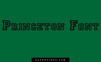 Princeton Font Dafontinfo.com