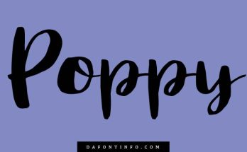 Poppy Font Dafontinfo.com